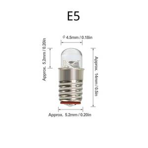 E5 E5.5 หลอดไฟ LED สกรูหลอดไฟนีออนขนาดเล็ก 12V-14V รถไฟเปลี่ยนหลอดไฟขนาดเล็ก - Product Image 2