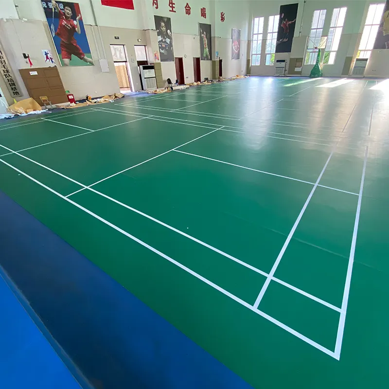 Lantai bahan pvc vinil gulung untuk dalam ruangan lapangan basket lantai vinil olahraga lantai matras lapangan badminton