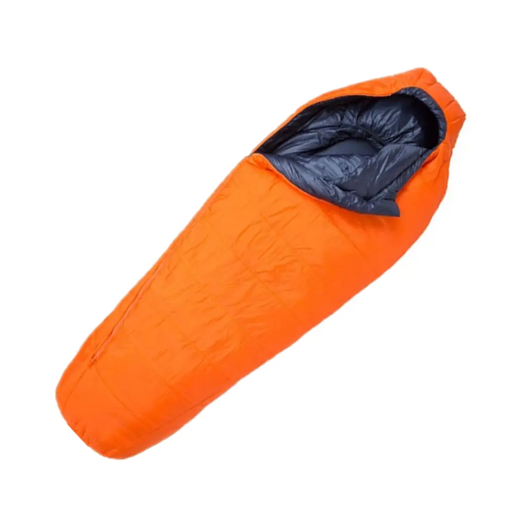 Outdoor high quality Camping envelope mummy duck down Sleeping Bag for travelling hiking low temperature