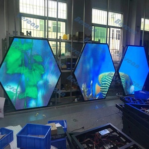 Wifi/3G/4G/RJ45/LAN/Cloud Control LED pantalla esagonale P2 P2.5 P3 P4 P5 programmabile LED esagonale Video pared cartello - Product Image 2
