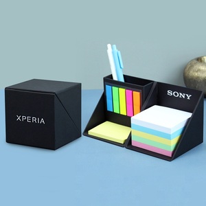 Caja de bloc de notas de cubo plegable, juego de notas adhesivas multifunción con soporte para bolígrafo - Product Image 4