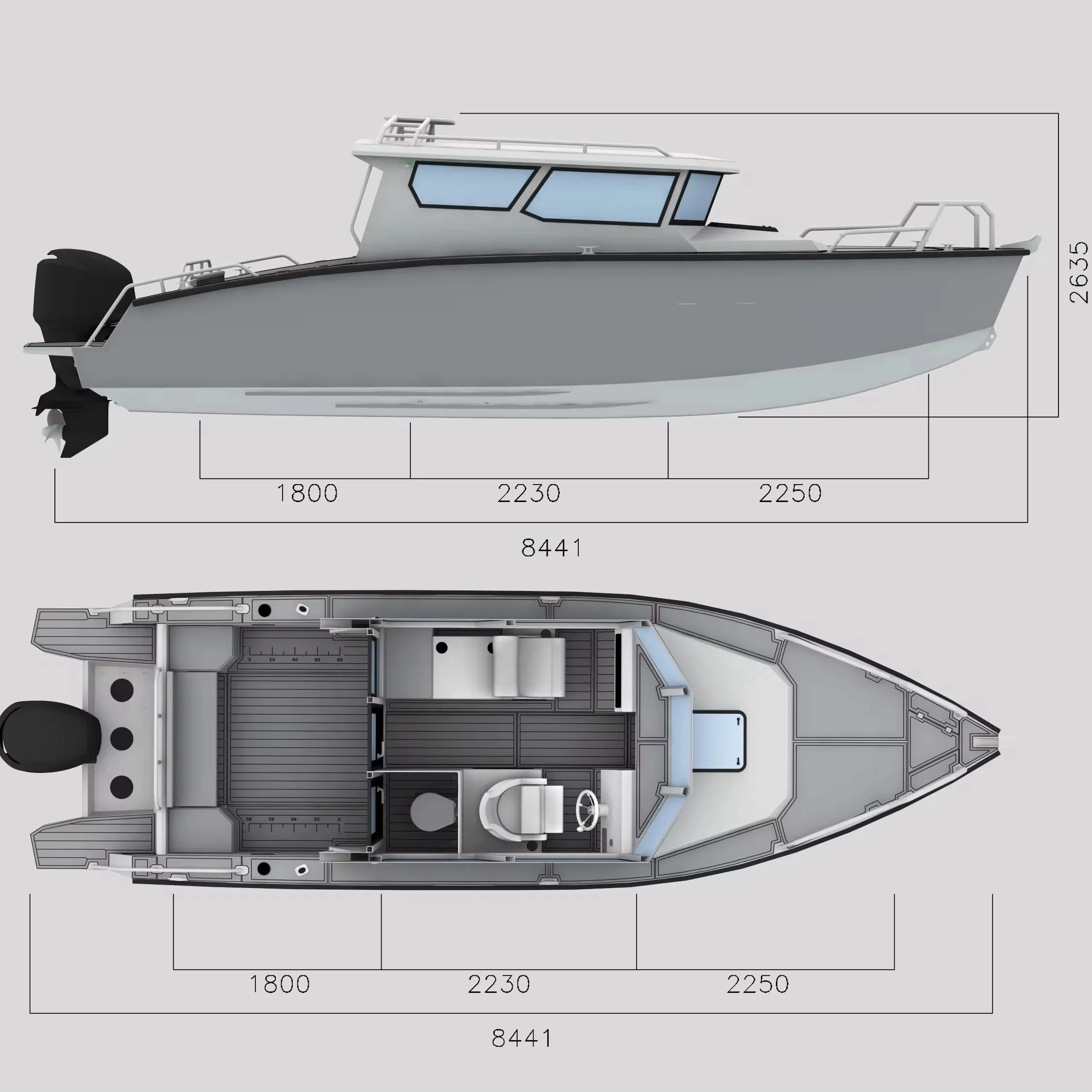 26ft Custom Aluminium Boot Nieuw Ontwerp 8M Vissersboot Met Ce Romp Aluminium Boot Te Koop