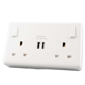 13A 2 Gang转换适配器插头，带电涌保护的USB 2400mA - Product Image 1