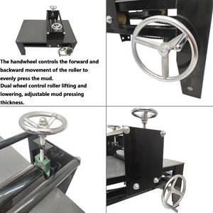 Bview Nghệ Thuật Đất Sét Tấm Máy Của Nhãn Hiệu Tấm Con Lăn Với Có Thể Điều Chỉnh Bùn Ép Độ Dày Cho Đất Sét Nhiệm Vụ Nặng Nề Xách Tay Bàn - Product Image 5