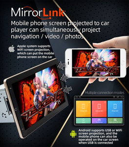Henaml2din 10.1 "אוטומטי-rotatable-wifi מסך gps אלחוטי מכונית משחק מכונית אנדרואיד rds fm