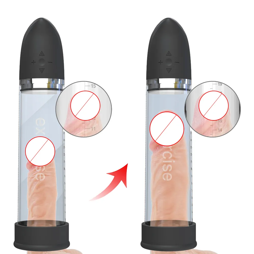 Pompa vakum pembesar Penis pompa penis isi ulang sehingga Anda dapat melihat hasil pembesar penis untuk Anda sendiri!