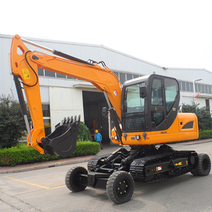 Maquinaria de movimiento de tierras multifunción, miniexcavadora China pequeña, máquina excavadora, excavadora de ruedas 9t a la venta - Product Image 4