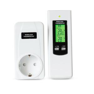 Automático termostato inalámbrica RF US/EU/enchufe de Reino Unido controlador de temperatura hembra pantalla LCD con luz de fondo verde Thermoregulator - Product Image 1