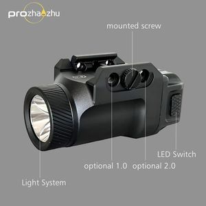 Toptan LED Mini taktik işık alüminyum IPX5 CR123A ayarlanabilir raylar 1100t6 LED 500 lümen avcılık aksesuarları - Product Image 5
