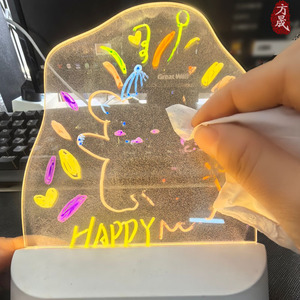 亚克力导光板带触摸控制手写留言板装饰灯礼品灯画 - Product Image 3