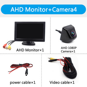 Smartour-Monitor de coche de 5 pulgadas con cámara de visión trasera AHD 1080P, kit de cámara de marcha atrás para estacionamiento de vehículos, ayuda para cámara de visión nocturna - Product Image 6