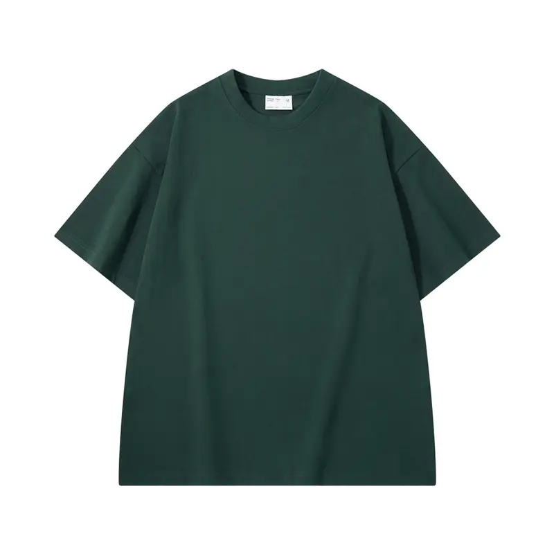 High Quality T-shirt Men Heavyweight T Shirt 300g Oversized Short Sleeve Cotton Solid Color Trend Leisure Men's Jersey T-shirt