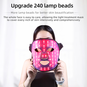 Profesyonel Led ışık terapisi yüz maskesi siyah Led kırmızı ışık tedavisi 4 renkler silikon kırmızı ışık tedavisi yüz maskesi - Product Image 4