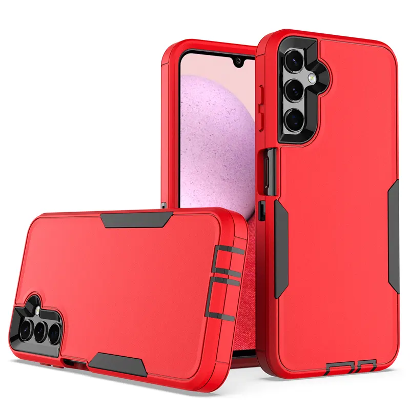 For Samsung Galaxy A14 A54 A03s A72 5G Case 2 in 1 Soft Tpu Hard Pc Silicone Combo Shockproof Protective Luxury Phone Cover