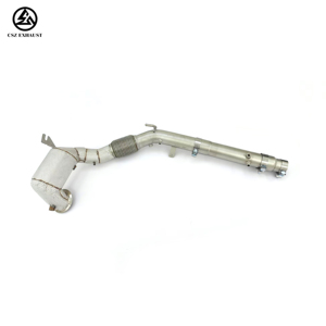 CSZ High Performance Stainless Steel Catted Downpipe for VolkSwagon VW GOLF8 GTI Catted Downpipe <strong>Header</strong> With OPF Heat Shield - Product Image 1