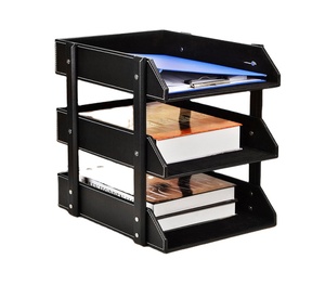 Office Three-tier Desktop <strong>File</strong> Rack Multi-tier Data Box Folder Storage Box Basket <strong>File</strong> Shelf - Product Image 1