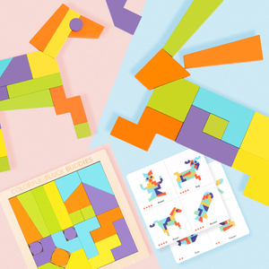 Creative Wooden <strong>Building</strong> <strong>Block</strong> Sets Toy Game for Kids Color <strong>Patterned</strong> Educational Toy