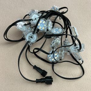 UCS2904 <strong>IC</strong> RGBW <strong>LED</strong> <strong>Pixel</strong> <strong>Module</strong>;DC24V 20pcs/set 40mm Diameter,IP68;1.8W;IP68 Rated;black Wire;20cm Wire Spacing;clear Flat case - Product Image 4