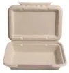 Free Sample Cheap 9 X 6" Disposable Eco friendly Fast Food Packaging Microwavable Clamshell Lunch Container Boxes