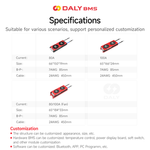 Daly Custom Pcb Lfp Smart Bms Lifepo4 литиевая аккумуляторная батарея 24S 72V 80A 100A с Bt App Rs485 может общаться программируемый Bms - Product Image 4