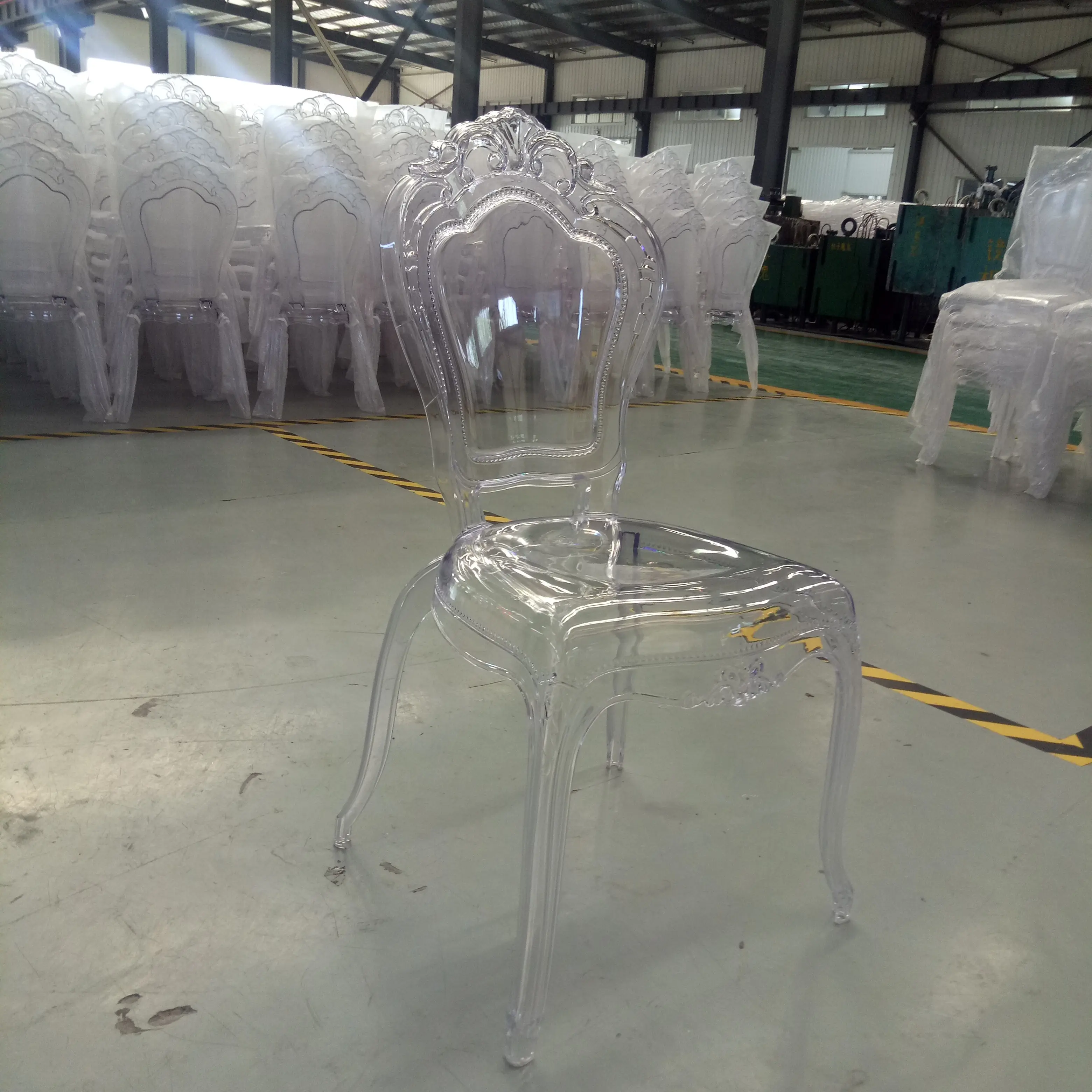 Ucuz kiralama mobilya plastik şeffaf Bella prenses sandalyeler düğün parti olay için