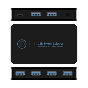 USB 3.0 KVM切换器2-电脑共享4个USB 3.0端口切换器选择器，用于电脑笔记本电脑键盘鼠标打印机音频视频附件 - Product Image 5