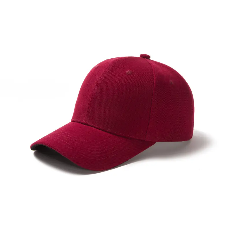 도매 모자 여성 와인 레드 피크 모자 캐주얼 패션 태양 보호 모자 단색 플랫 탑 야구 모자