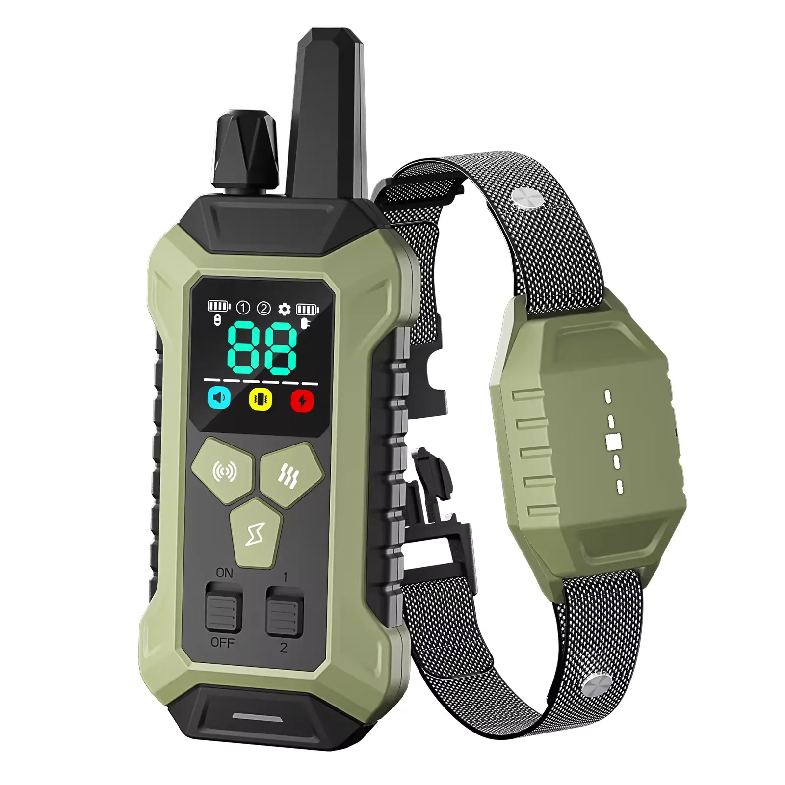 2000Ft pet trainer with remote dog collar beeper vibration shock adjustable dog training collars