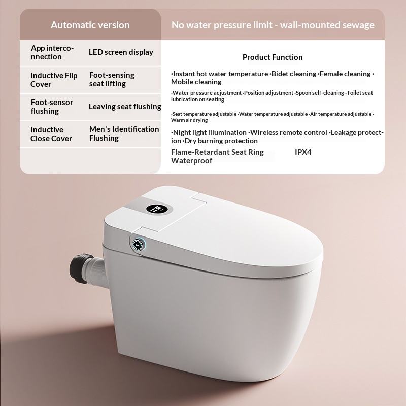 High-end configuration - with water tank - Wall drain