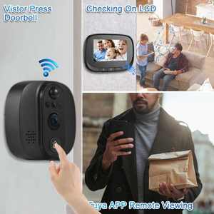 2025 nuevo Tuya 1080P videoportero sistema de intercomunicación de teléfono 4,3 pulgadas HD cámara de ojo de gato bidireccional Digital Wifi videoportero timbre - Product Image 4
