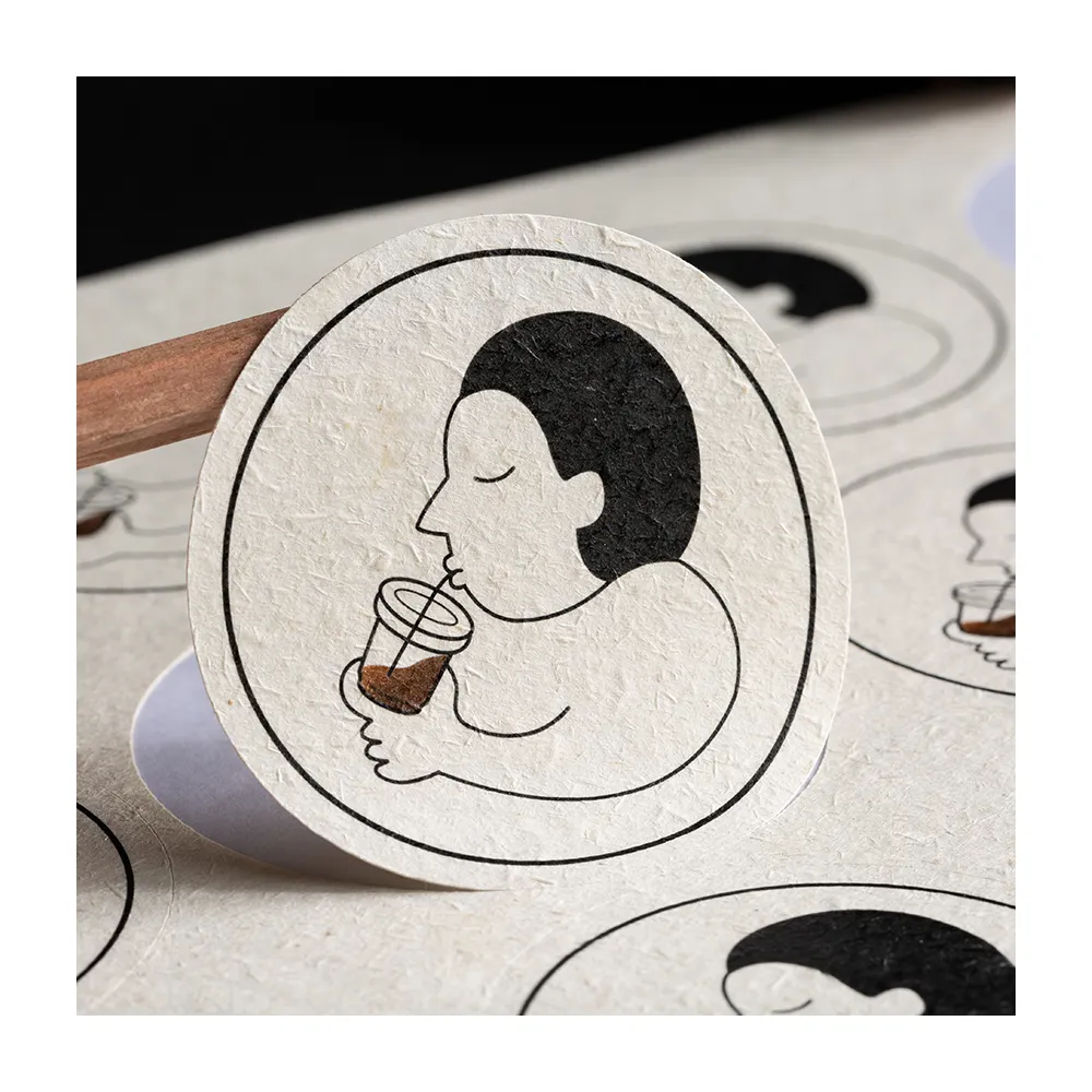 Personalizado luxo pequena publicidade impressão bebida bebida copo lote Leite chá copo logotipo adesivo