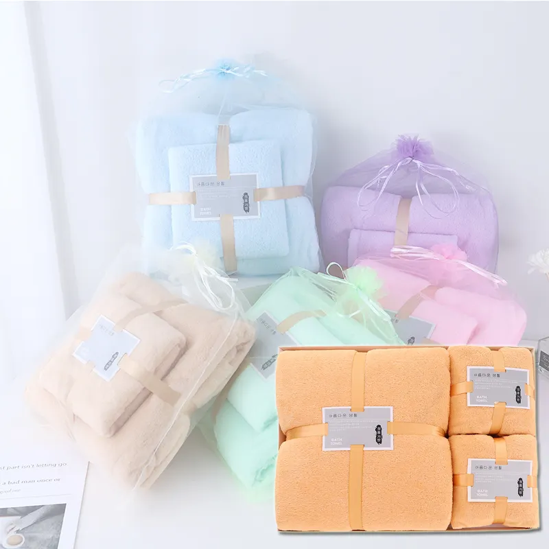 Toalhas de banho personalizadas absorvente, conjunto de toalhas de banho para banheiro
