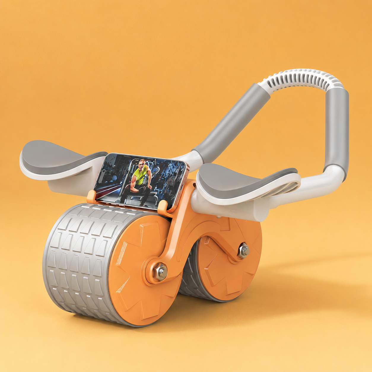 Nuevo modelo naranja de dos ruedas.