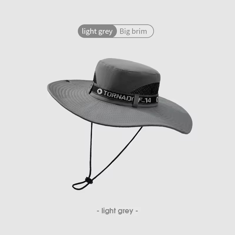 wide brim grey