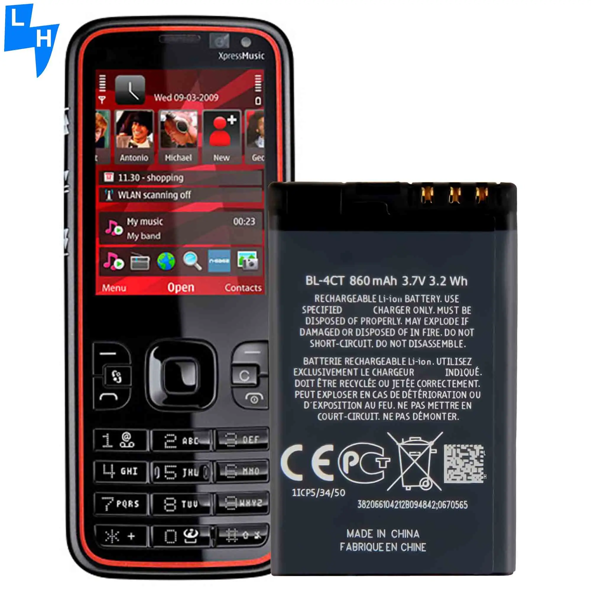 Bl-4ct батареи мобильного телефона 3,7 v для nokia 5630 5310