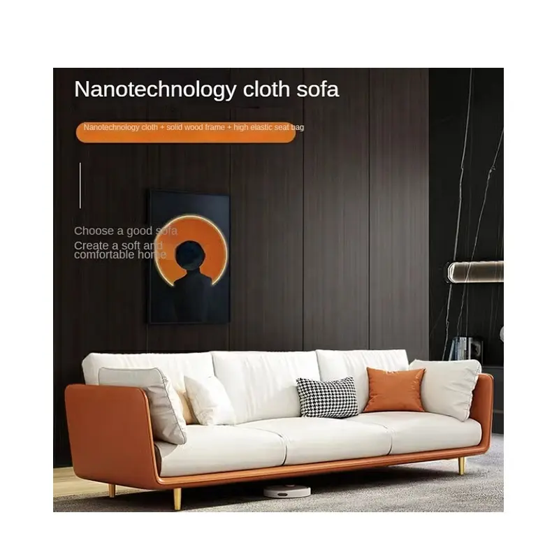 Casa moderna semplice italiana diritta multi-posizione scandinavo casa in affitto con la tecnologia del soggiorno divano in tessuto