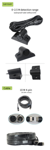 Truck Parking <strong>Sensor</strong> System 4 Pcs Radar Blind Spot Alarm <strong>Reversing</strong> LED Backlight Display Rear View <strong>24V</strong> Parking <strong>Sensor</strong> for Truck - Product Image 4