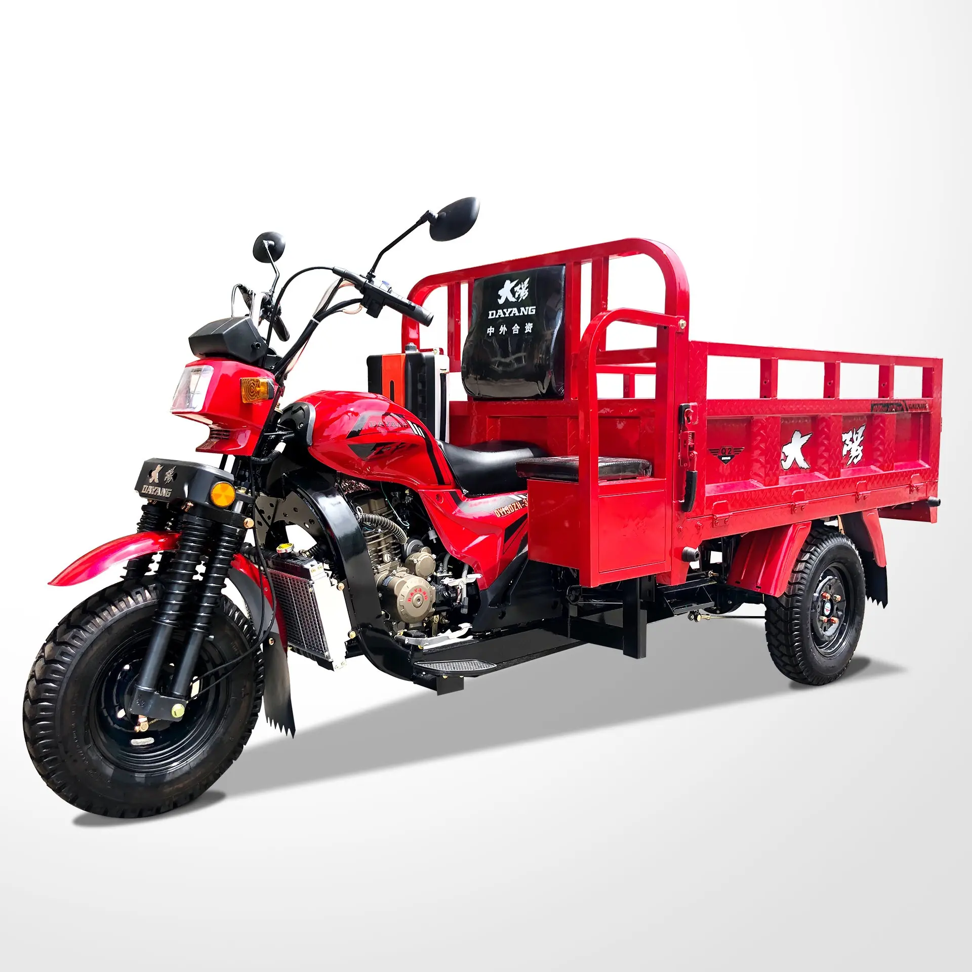 Benzinli dört zamanlı motorlu 3 tekerlekli kargo motosiklet kargo motosiklet ağır yük kargo kutusu motorlu 3 tekerlekli