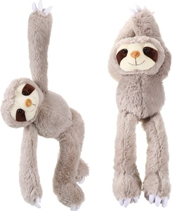3本のつま先のナマケモノぬいぐるみをぶら下げているナマケモノぬいぐるみフックとループの手で10代の大人のギフトの装飾 - Product Image 1