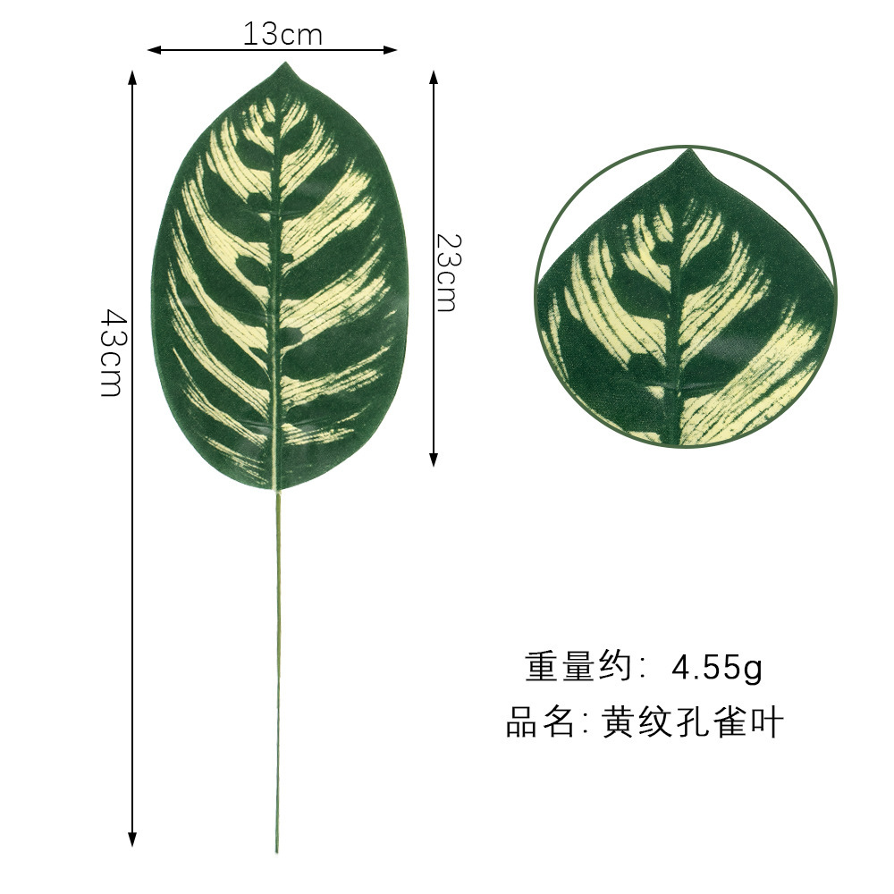 Yellow peacock leaves