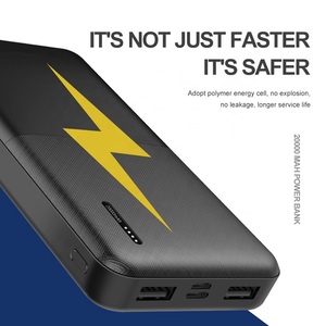 OEM徽标纤薄便携式外部电池充电器电源2 USB输出手机电源20000mah - Product Image 1