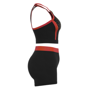 Low Minimum Order Quantity Practice Wear <strong>Cheer</strong> Black and <strong>Red</strong> <strong>Cheer</strong> Practice Sets - Product Image 6