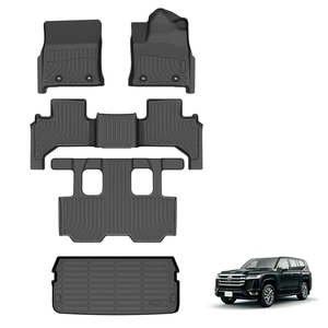 כונן יד ימין lc300 שטיחים כל מזג אוויר 3d גומי tpe מכונת מחצלות תא מטען עבור טויוטה LC300 7 מחצלת