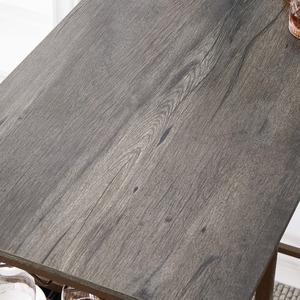 <strong>3</strong>-Piece Bar Dining <strong>Set</strong> with Retro Brown <strong>Table</strong> and Steel Bar Chairs, Antique American Design, Perfect for Kitchen or Dining Room - Product Image 5