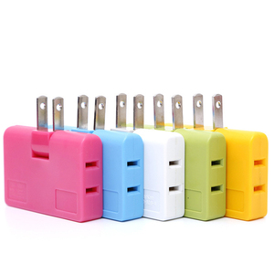 Venta de fábrica Enchufe giratorio de EE. UU. Salida de extensión de 180 grados Adaptador de enchufe de viaje de 1 a 3 - Product Image 3