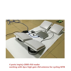 Chip transpondedor carrera deportes sistemas de sincronización USB RJ45 UHF RFID Lector 4 puertos con RFID Mat piso antena sincronización Chip exterior TCP - Product Image 2