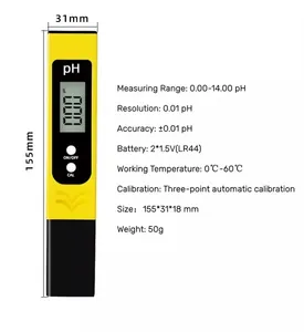 Medidor de PH profesional, probador de PH digital, probador de calidad del agua de alta precisión de 0,01 PH con/sin retroiluminación - Product Image 2
