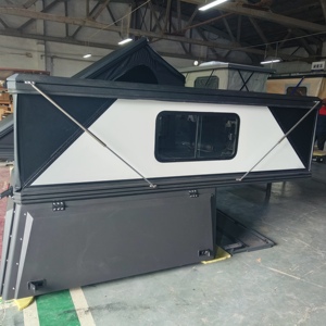 Basit yüklemek için kamyon çadır 6.5-8 Ft kamyon kasası, kamyonet kamyon kasası yatak çadır çift katmanlı su geçirmez Pu2000Mm için kamp araba çadırı çadır