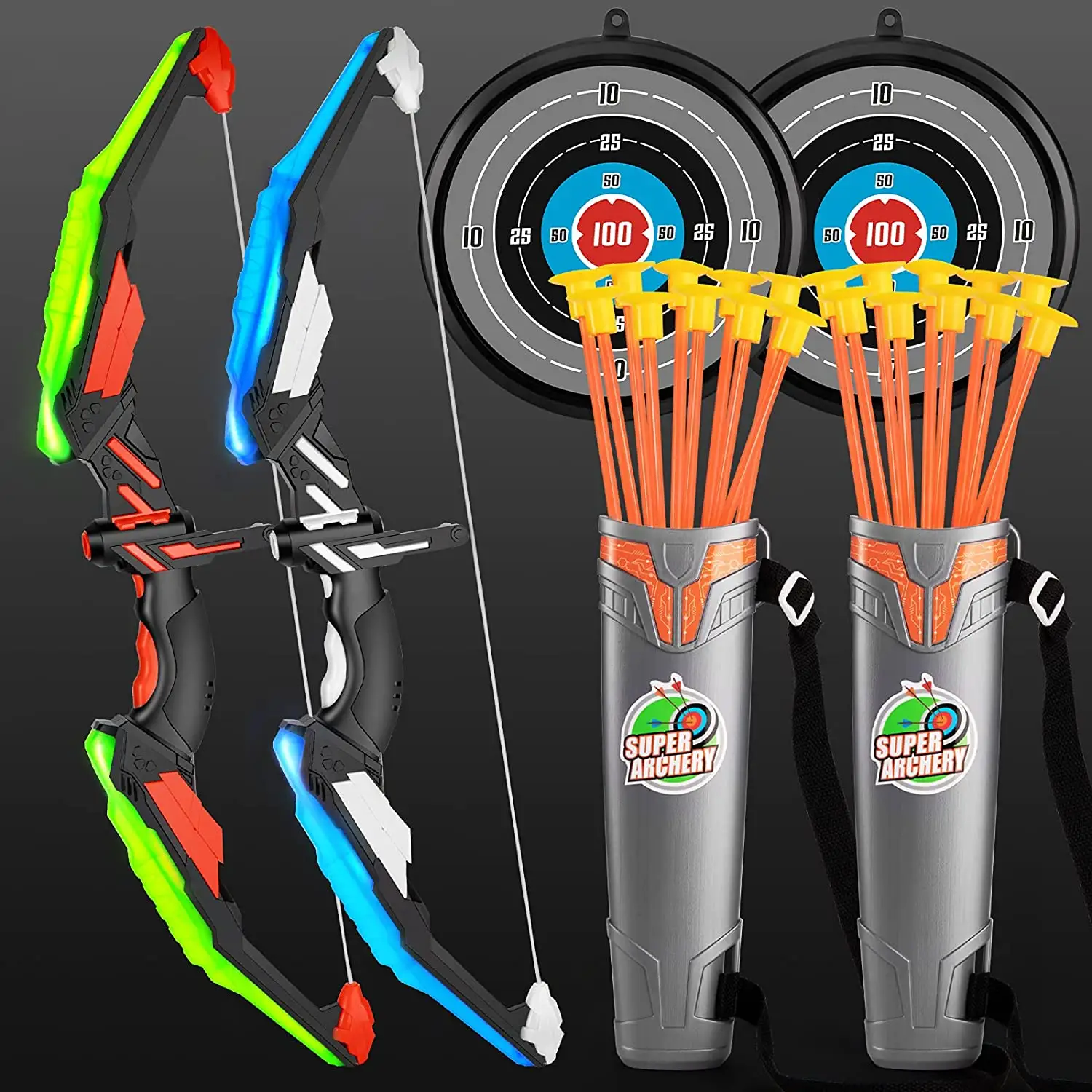 Children's sports shooting game hot sale archery toy set bow and arrow soft bullet bow and arrow