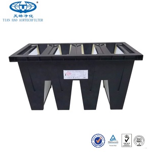 TianHao F7 F8 <span class=keywords><strong>F9</strong></span> פלסטיק מסגרת V בנק קומפקטי מסנן V-תא HEPA מסנני
